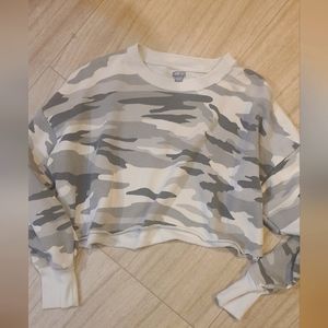 Aerie camo crop top sweater